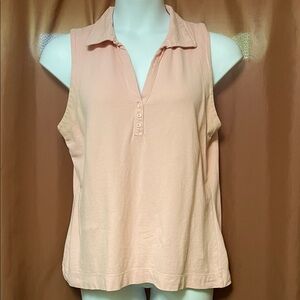 Liz & Co. Soft Pink Buttoned Tank Top